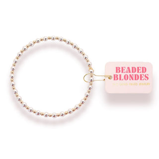 Beaded Blondes Mini Katy bracelet in silver with gold