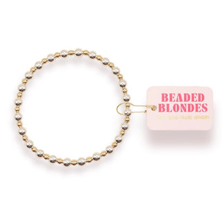 Beaded Blondes Katy bracelet in silver with gold