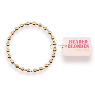 Beaded Blondes Katy bracelet in gold with silver