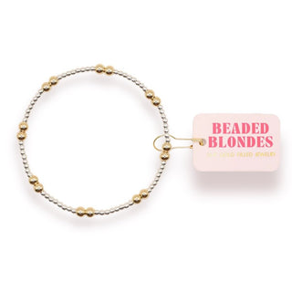 Beaded Blondes Leah bracelet in silver with gold