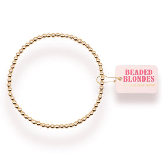 Beaded Blondes 3mm gold beaded bracelet