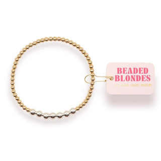 Beaded Blondes Lucky bracelet in mixed metal