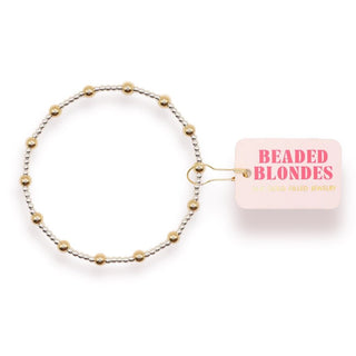Beaded Blondes June bracelet in silver with gold