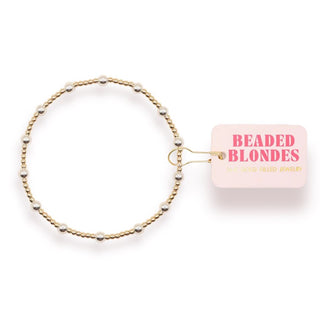 Beaded Blondes June bracelet in gold with silver