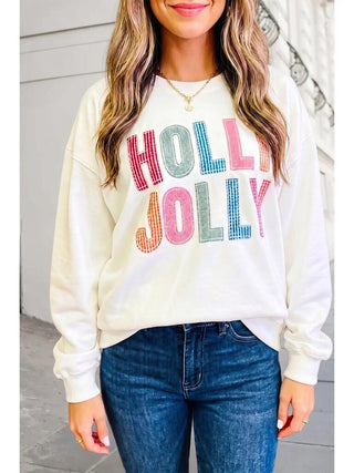 "Holly Jolly" Round Neck Sweatshirt