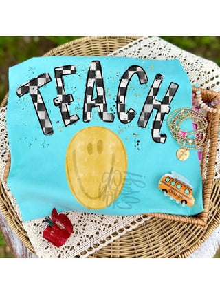 "Teach" Checkered Shirt