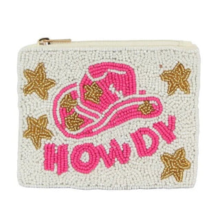 "Howdy" Beaded Coin Purse