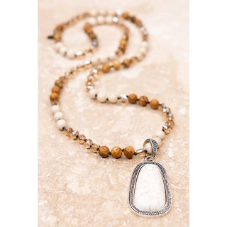 Adele Necklace in White at The White Willow Boutique