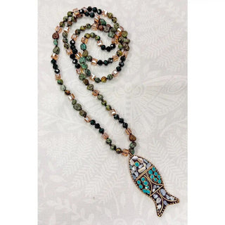 Anju Necklace - Long at The White Willow Boutique