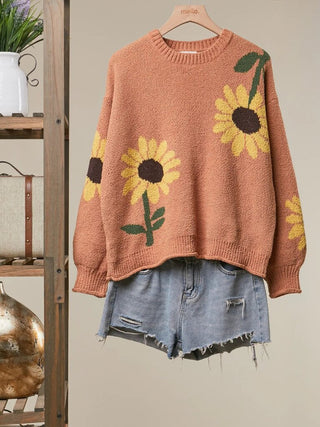 Sunlit Bloom Patch Sweater