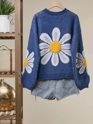 Oversized Daisy Knit Sweater