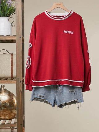 Christmas Back Lettering Sweatshirt