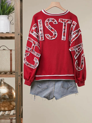 Christmas Back Lettering Sweatshirt