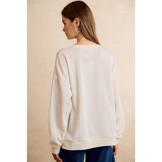 Halloween Pumpkin Chenille Patch Sweatshirt