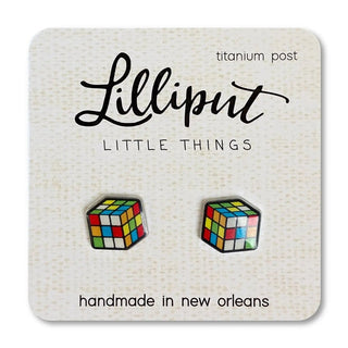 Puzzle Cube Earrings