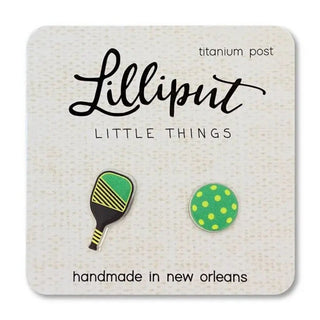 Pickleball stud earrings from The White Willow Boutique