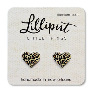 Leopard Heart Earrings