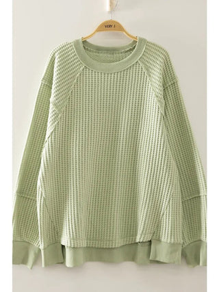 Waffle Patch Detail Pullover