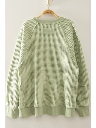 Waffle Patch Detail Pullover