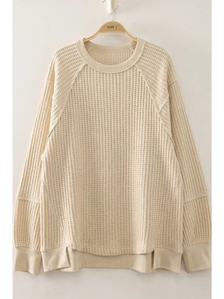 Waffle Patch Detail Pullover