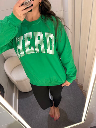 Striped "HERD" Crewneck