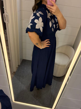 Embroidered Midi Dress