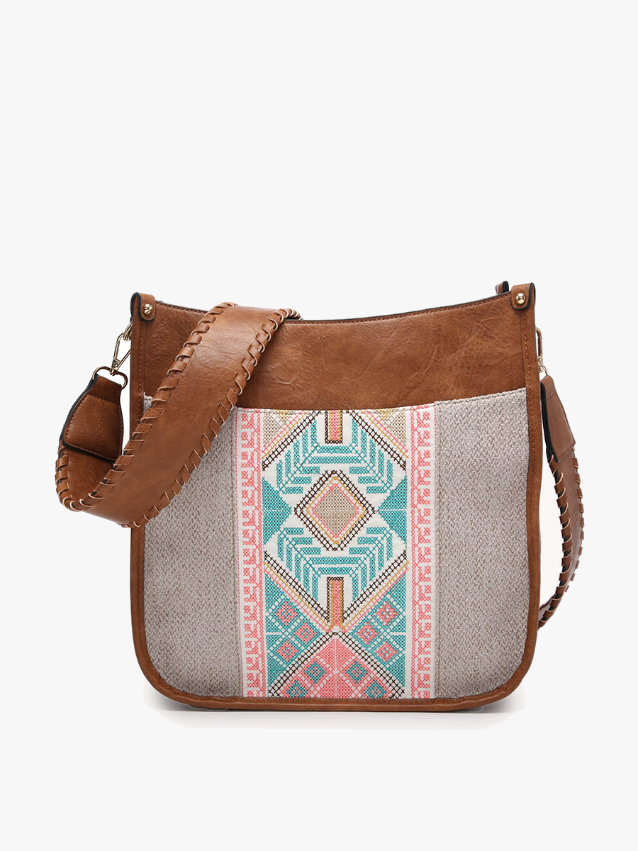 Jen & Co. - *SALE* M1977TRB Chloe Tribal Crossbody w/ Guitar Strap