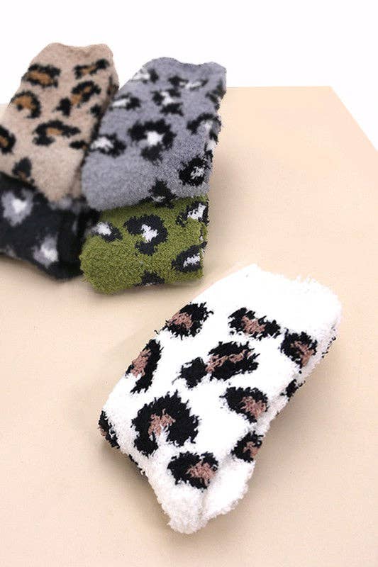 JOSSLYN by Wall to Wall - WARM CORAL FLEECE PLUSH ANIMAL FUZZY SOCKS | 40S02045