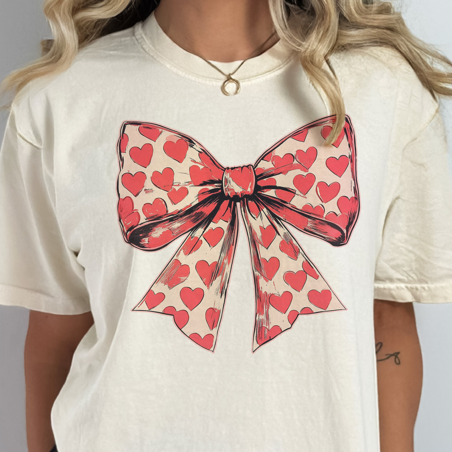 Par.tees by Party On! - Coquette Valentine Heart Tee Red Heart Bow Tshirt