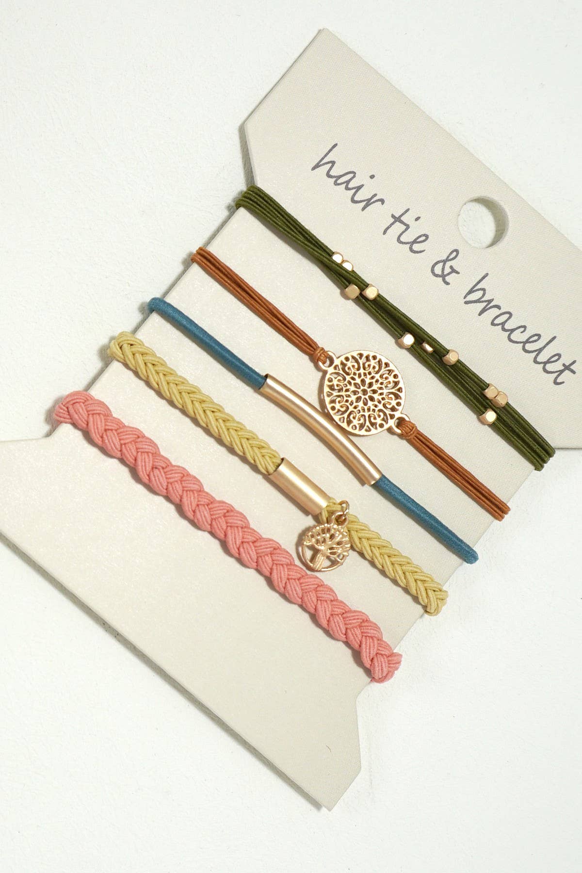 JOSSLYN by wall to wall - BOHO DUAL FUNCTION KNOT BRACELET HAIR TIES | 40BH100