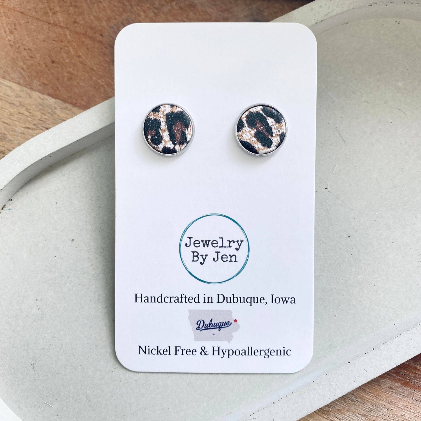 Jewelry By Jen - Stud Earrings: Baby Cheetah