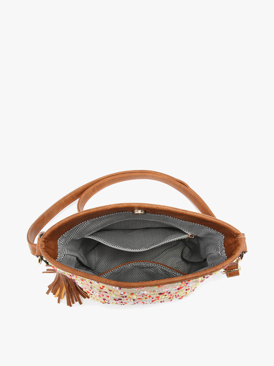 Jen & Co. - *SALE* M1915 Autumn Straw Textured Crossbody