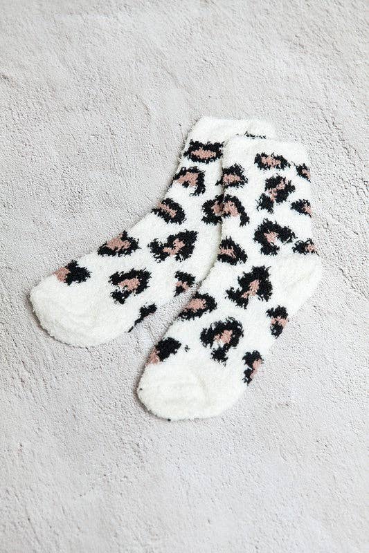 JOSSLYN by Wall to Wall - WARM CORAL FLEECE PLUSH ANIMAL FUZZY SOCKS | 40S02045