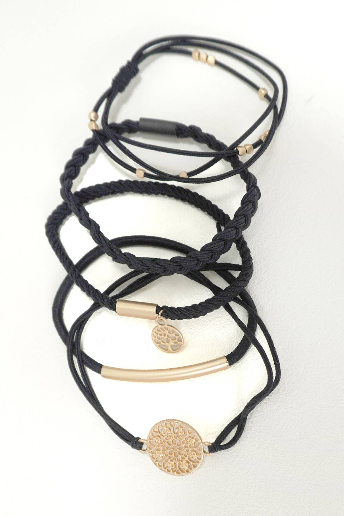JOSSLYN by wall to wall - BOHO DUAL FUNCTION KNOT BRACELET HAIR TIES | 40BH100