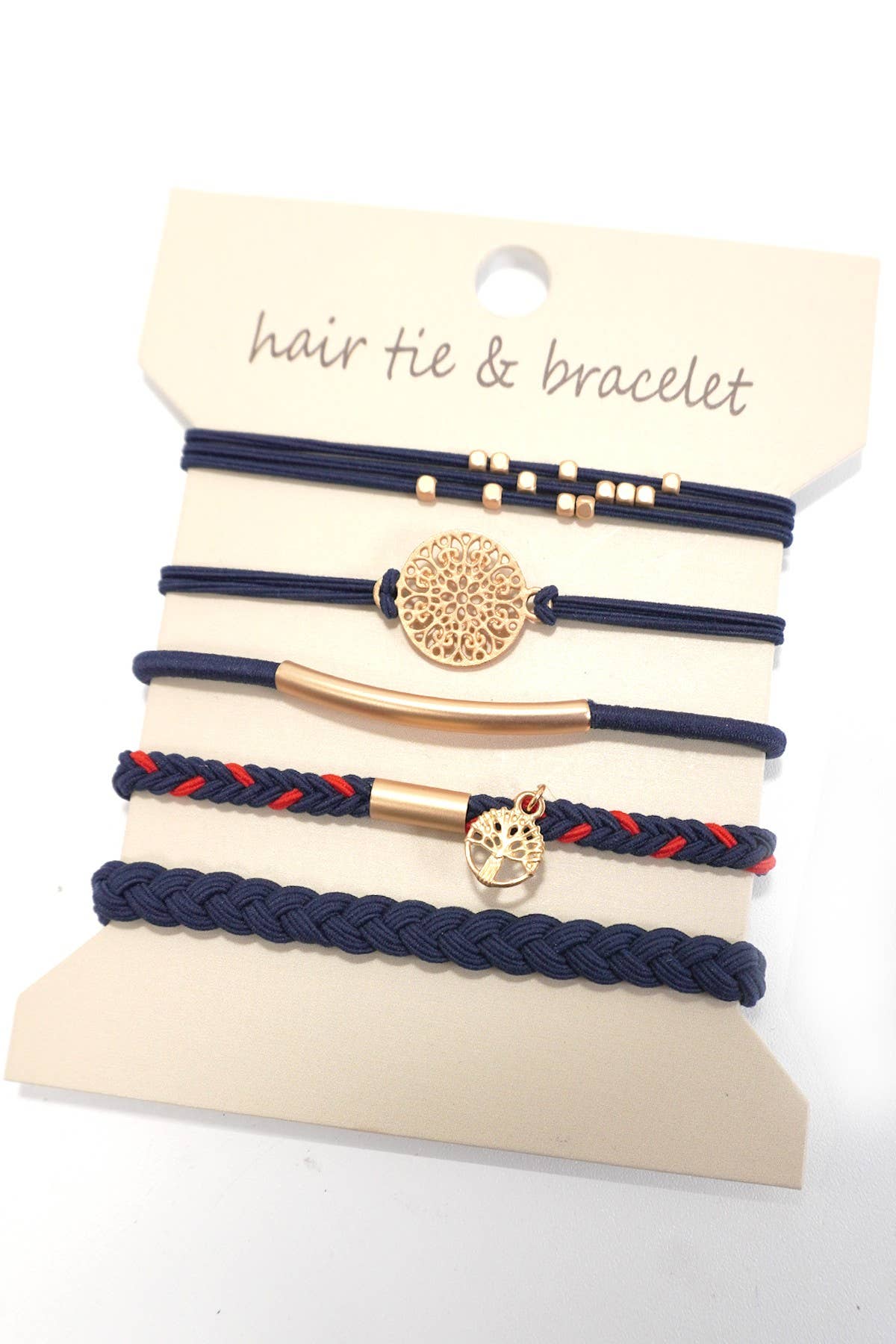 JOSSLYN by wall to wall - BOHO DUAL FUNCTION KNOT BRACELET HAIR TIES | 40BH100
