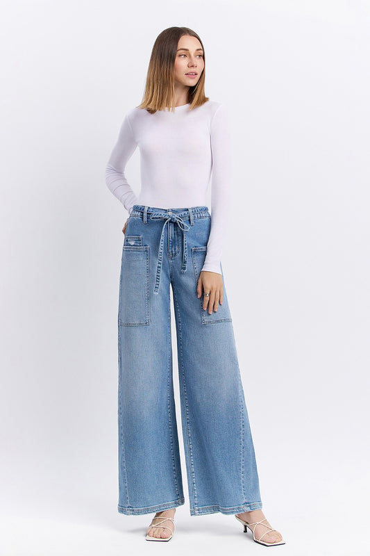 FLYING MONKEY High Rise Baggy Wide Jeans