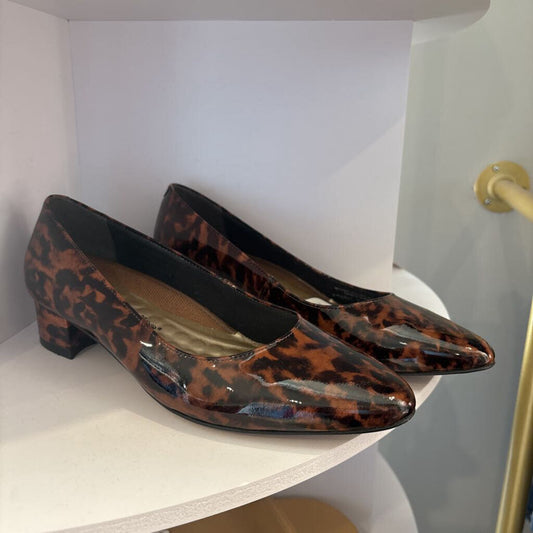 leopard block heel