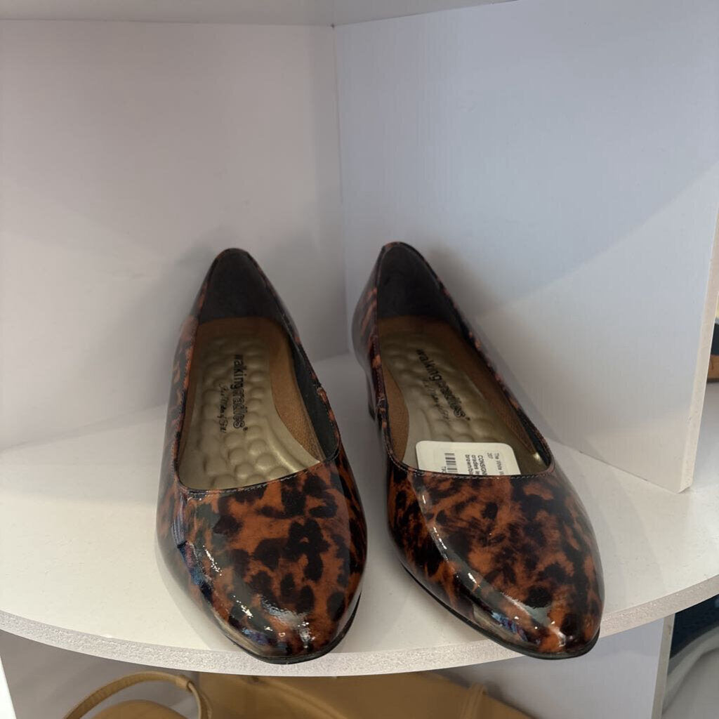 leopard block heel