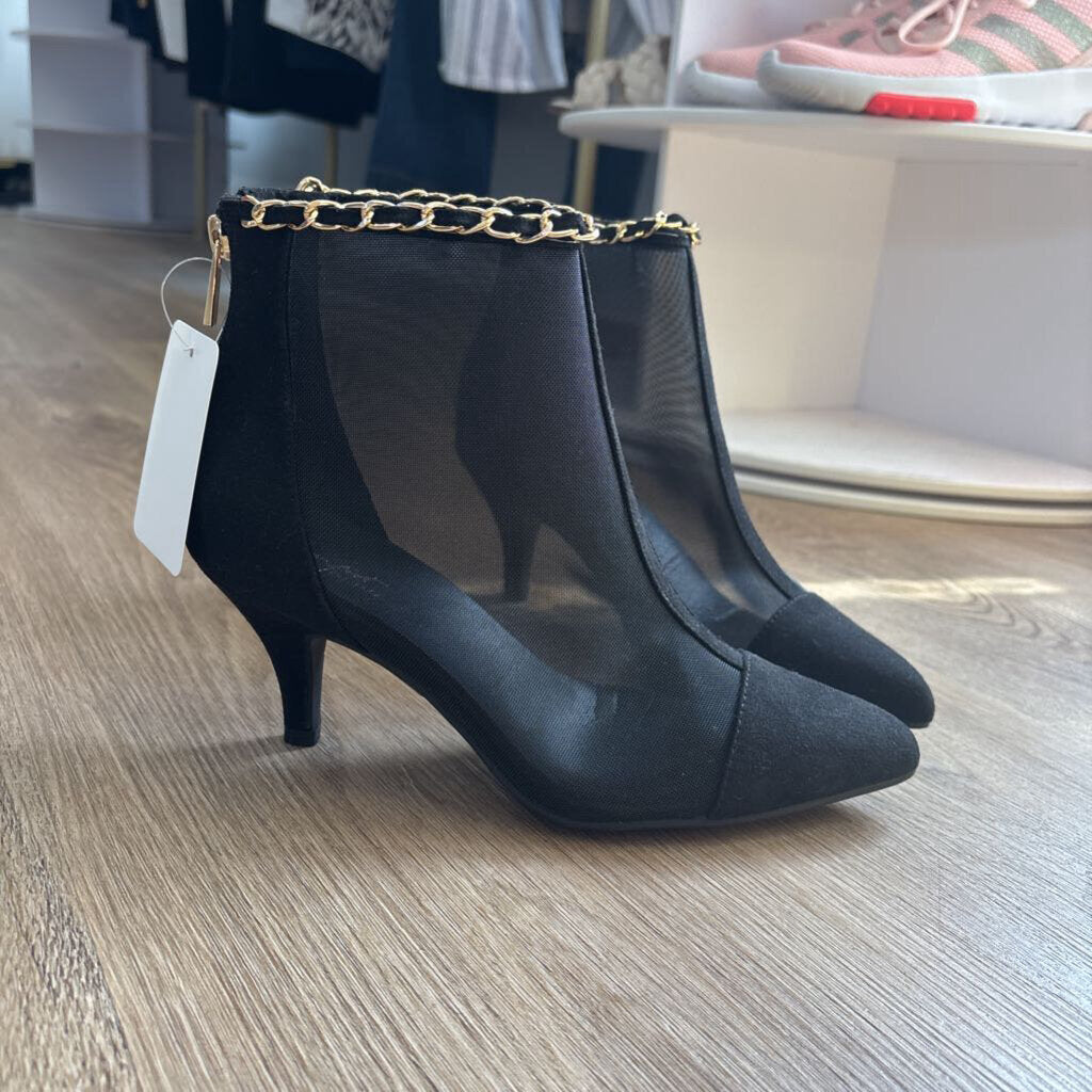 Mesh heel w/ chain
