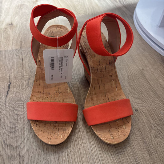 Cork wedge heel