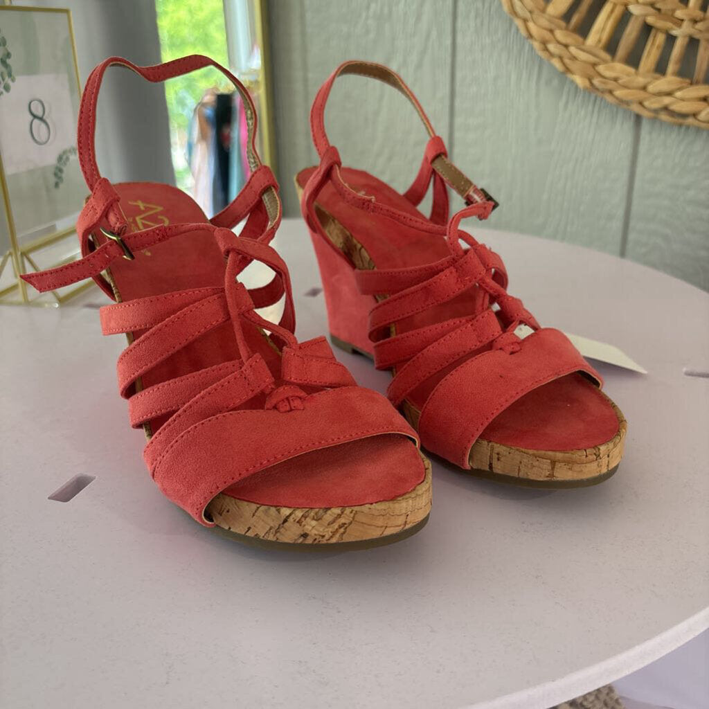 Suede heel sandal