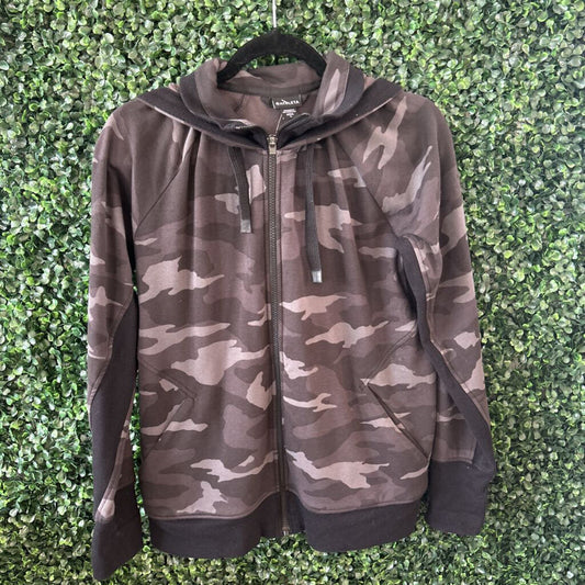 Black Camo Zip Up Hoodie