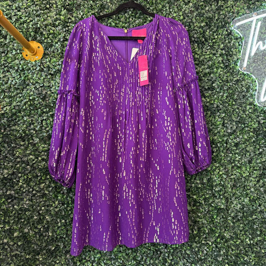 Long sleeve mid length glittery dress