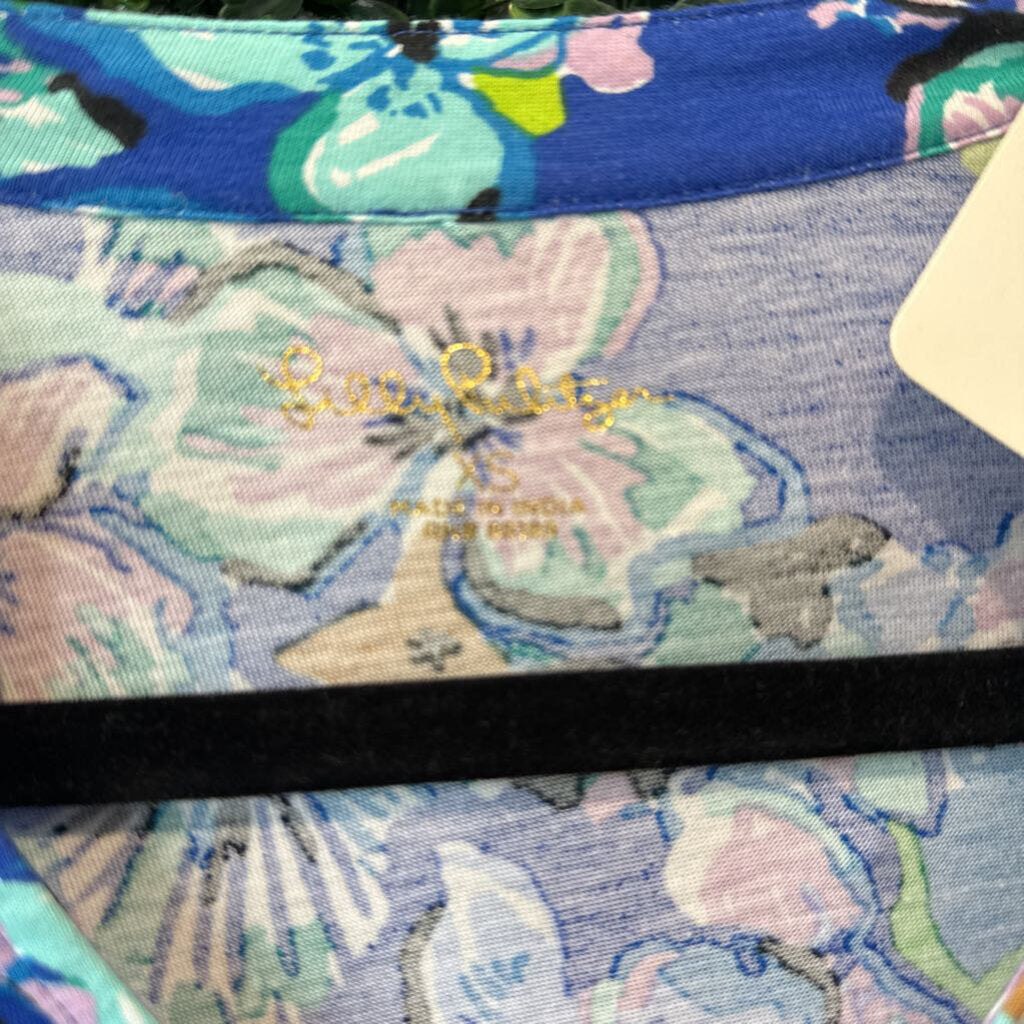 3/4 sleeve floral mid length