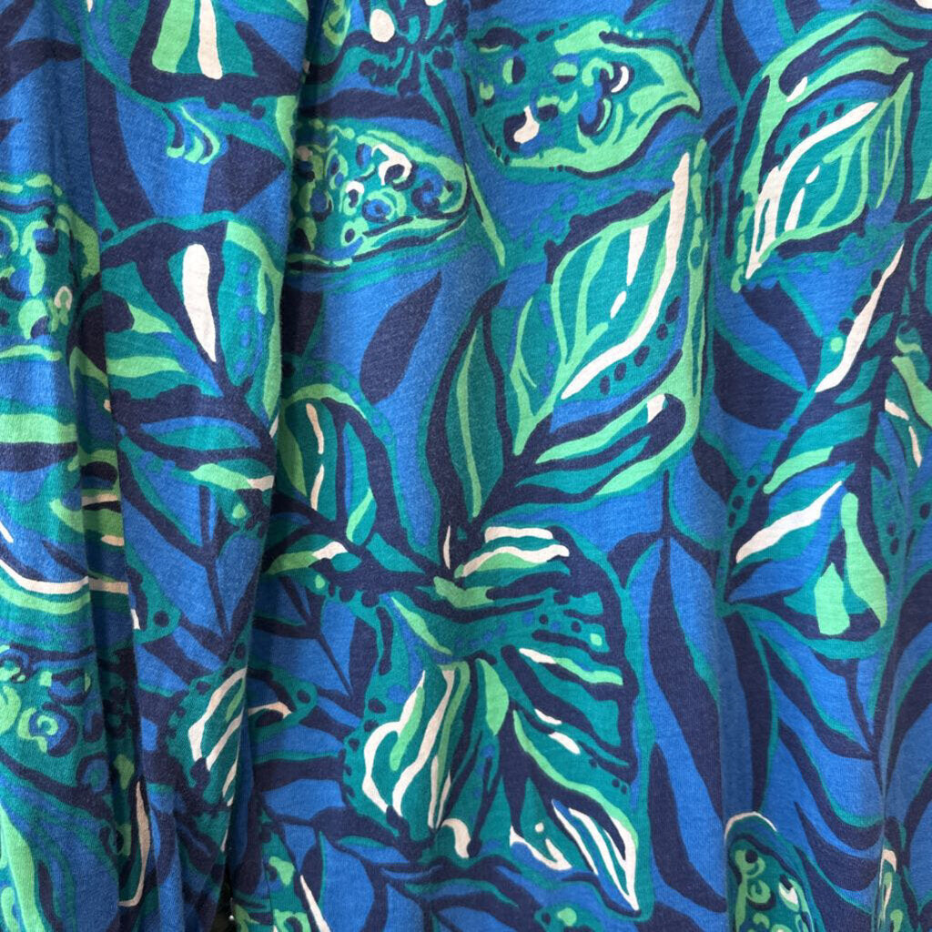 3/4 sleeve w/ leaf print