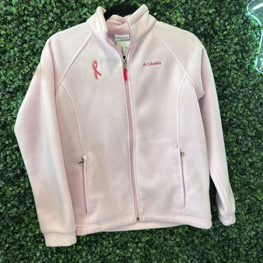 Fleece full zip breast cancer jacket