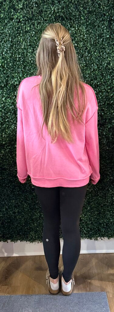 Reversible oversized mock neck