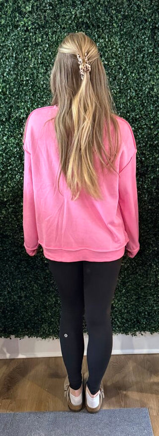 Reversible oversized mock neck