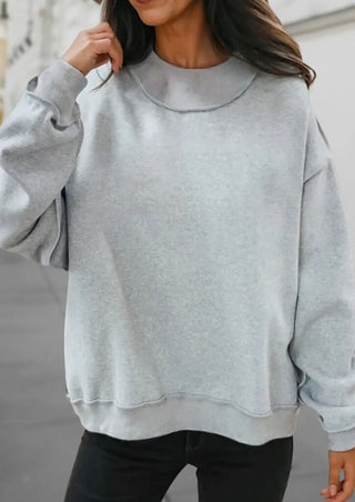Reversible oversized mock neck
