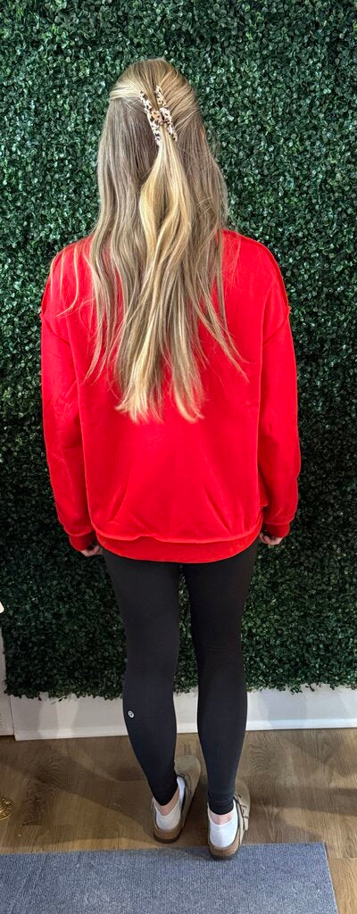 Reversible oversized mock neck